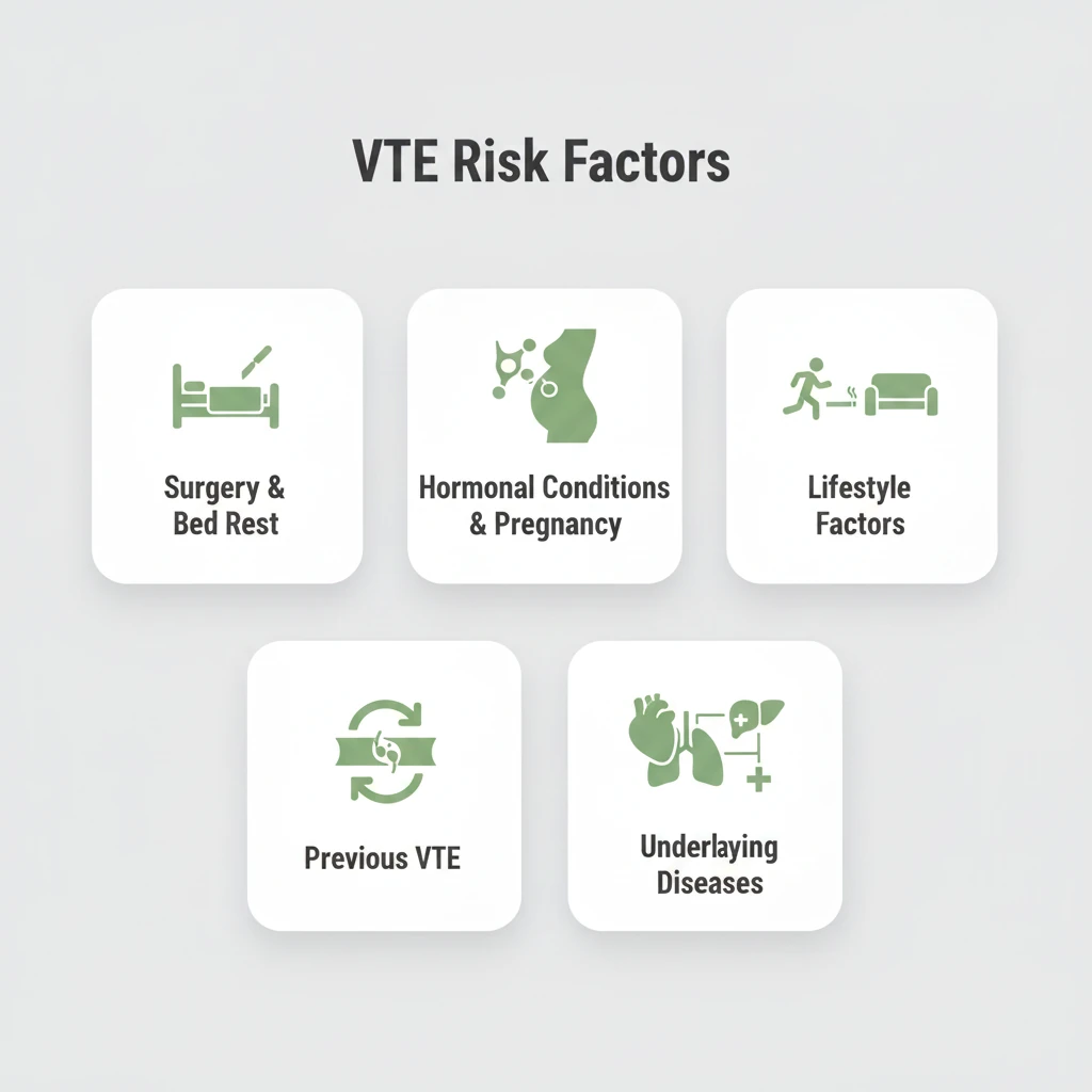 اینفوگرافیک عوامل خطر VTE